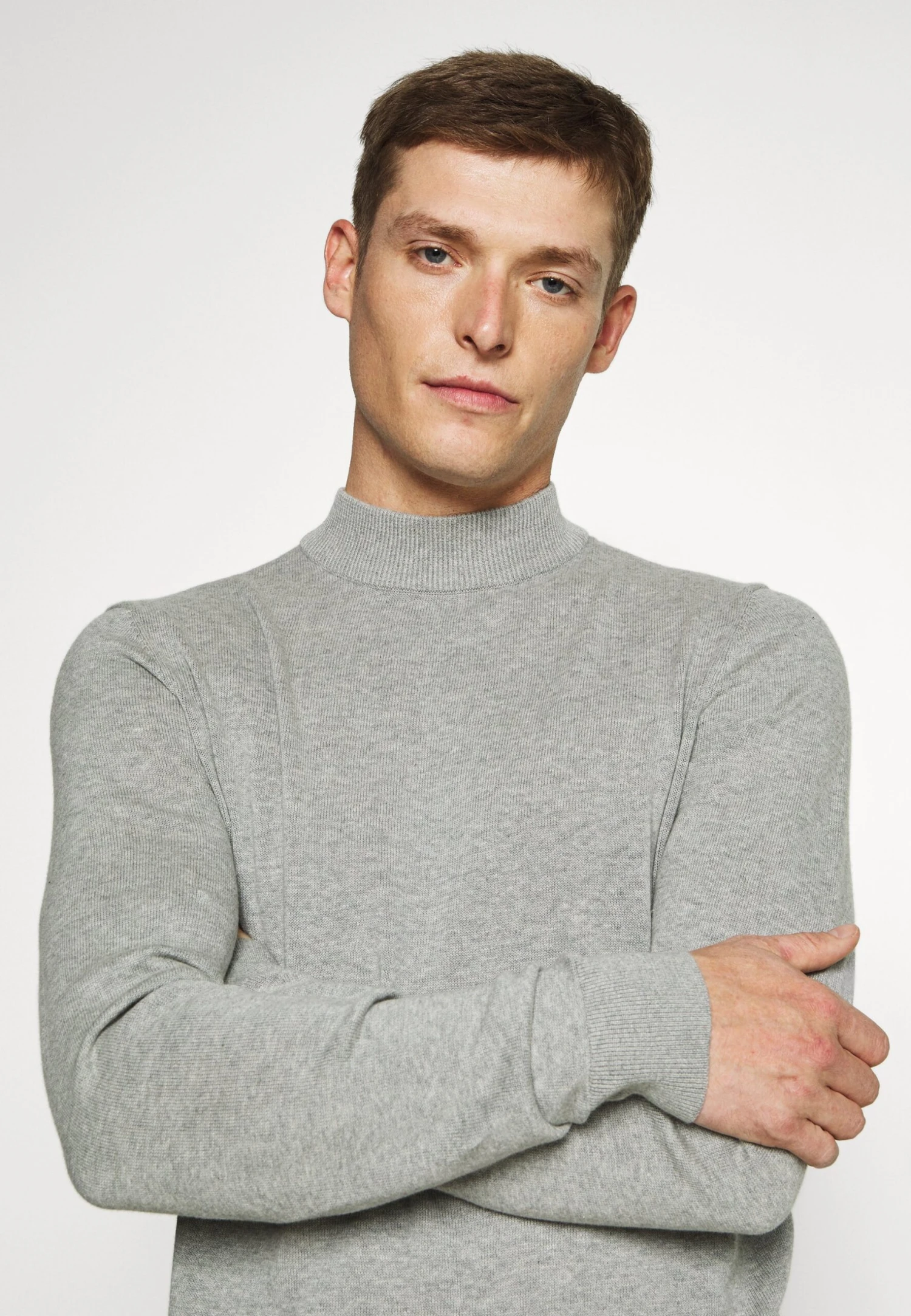 Pier OneStickad Tröja - Mottled Light Grey 6 Pier OneStickad Tröja - Mottled Light Grey - Bild 4