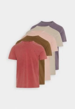 Pier One5 PACK - T-shirt - Bas - Off-white/lilac/light Red -Macys Butik 157be7693cf04021812e84a3c933c25e