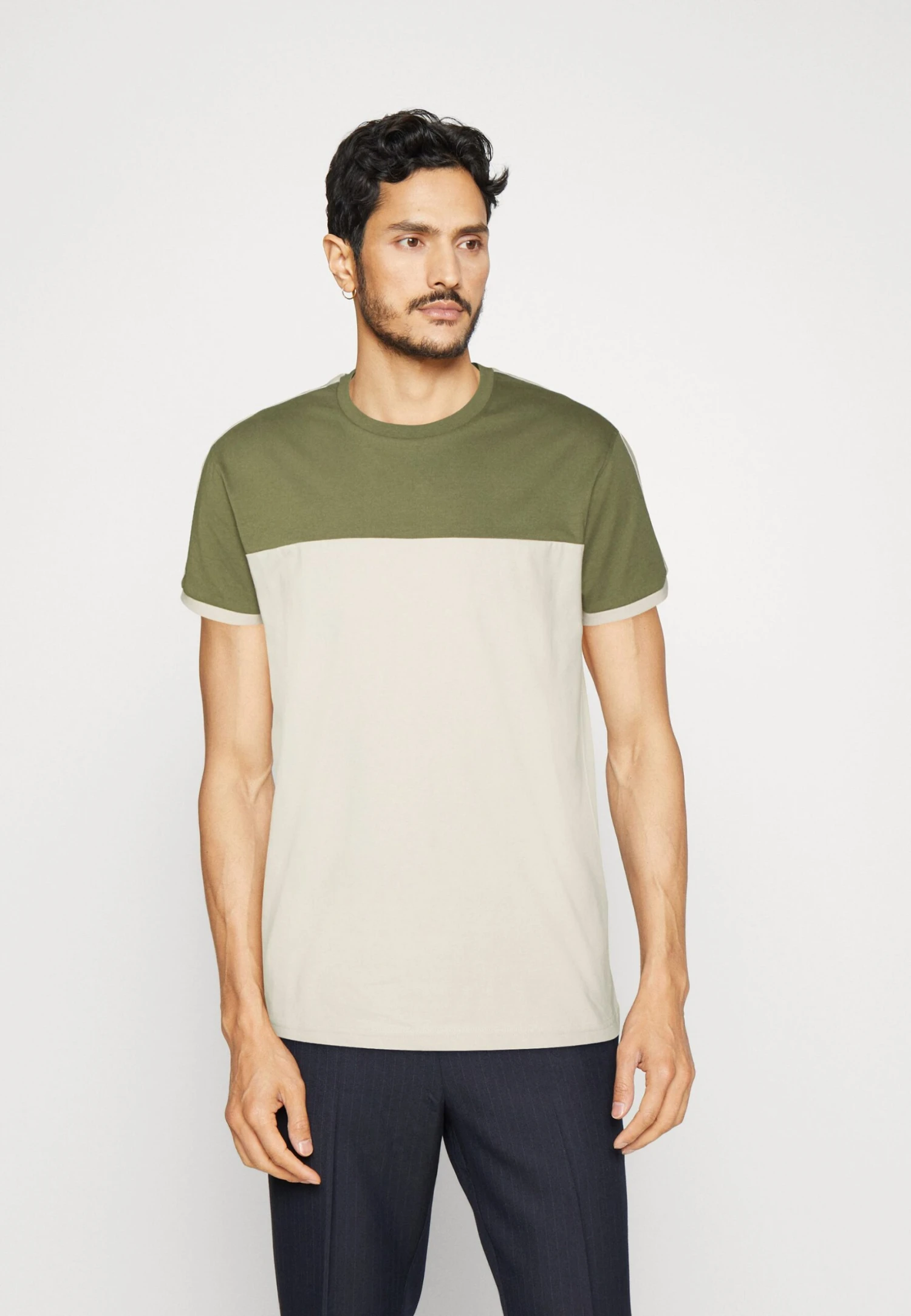 Pier OneT-shirt Med Print - Khaki/off-white 3 Pier OneT-shirt Med Print - Khaki/off-white