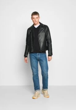 Pier One2PACK - Stickad Tröja - Black/bordeaux