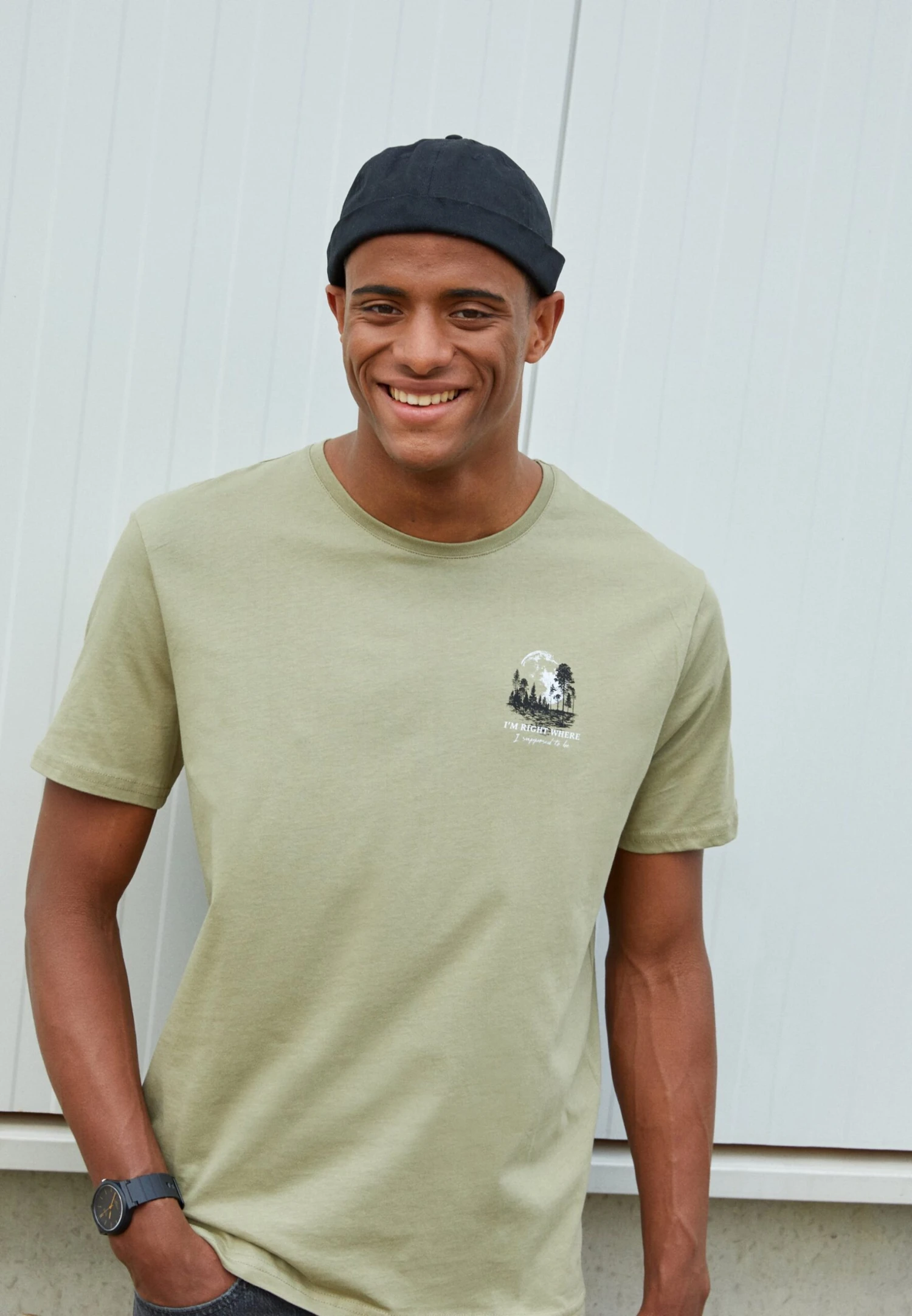 Pier OneMOON SCENE GRAPHIC T-SHIRT - T-shirt Med Print - Olive 5 Pier OneMOON SCENE GRAPHIC T-SHIRT - T-shirt Med Print - Olive - Bild 3