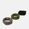 Pier One3 PACK UNISEX - Tubhalsduk - Black, Grey, Olive