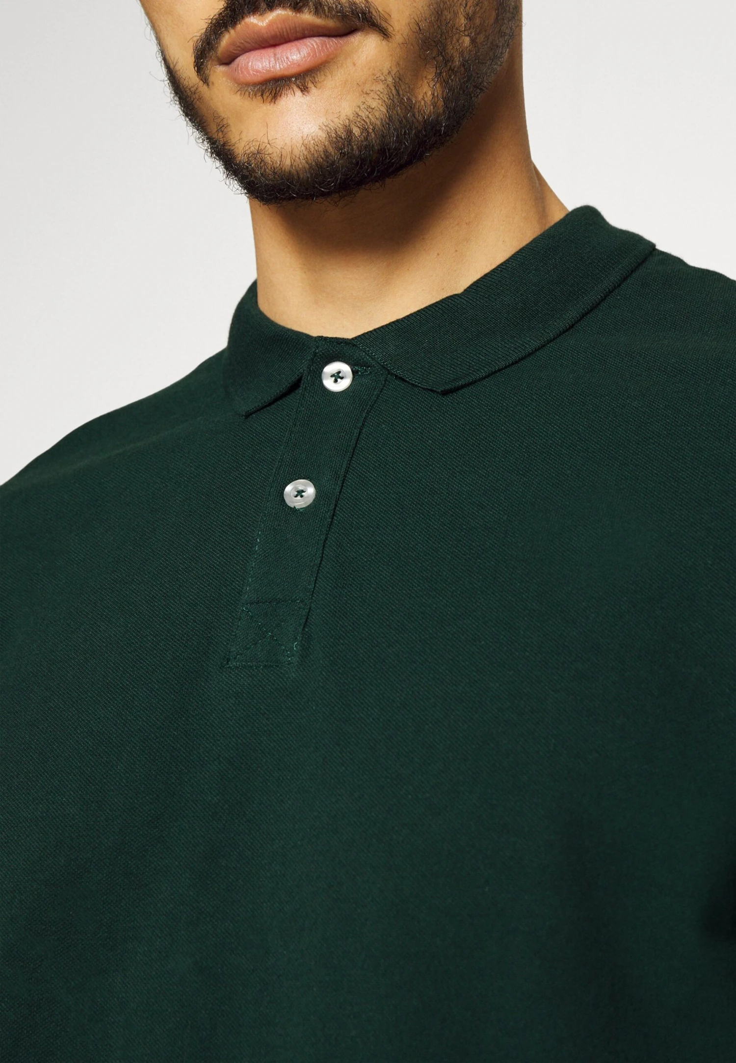 Pier OneLONG SLEEVE 2 PACK - Piké - Dark Grey/khaki 8 Pier OneLONG SLEEVE 2 PACK - Piké - Dark Grey/khaki - Bild 6