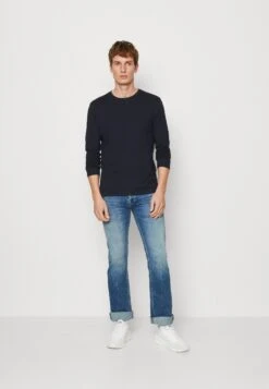 Pier One3 PACK - Långärmad Tröja - Red/dark Blue/mottled Light Grey