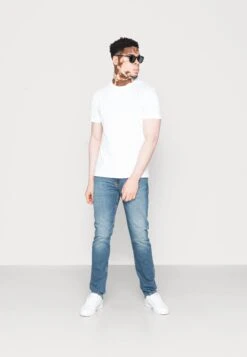 Pier One10 PACK - T-shirt - Bas - Mottled Light Grey/black/white