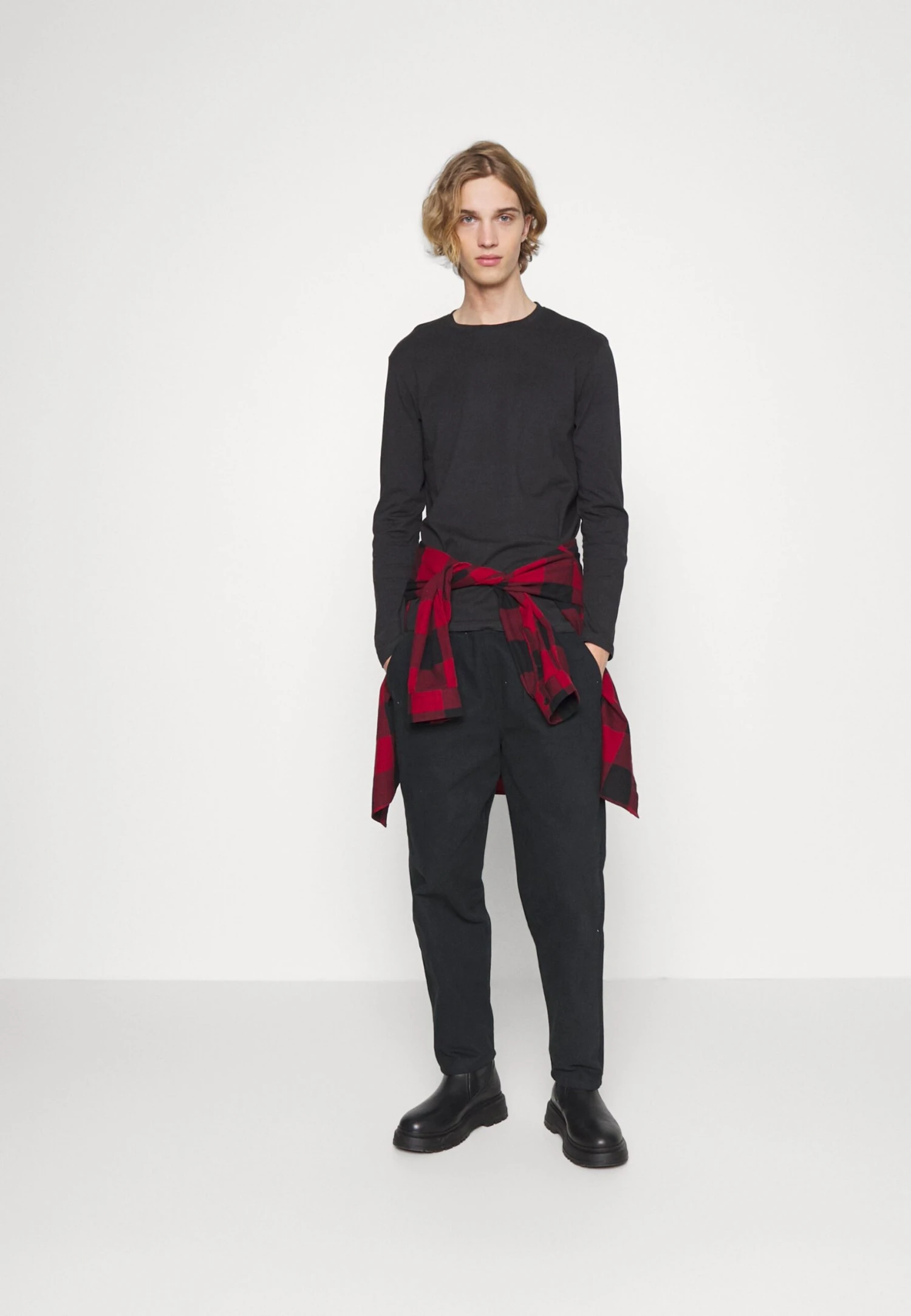 Pier One5 PACK - Långärmad Tröja - Black/white/olive 3 Pier One5 PACK - Långärmad Tröja - Black/white/olive