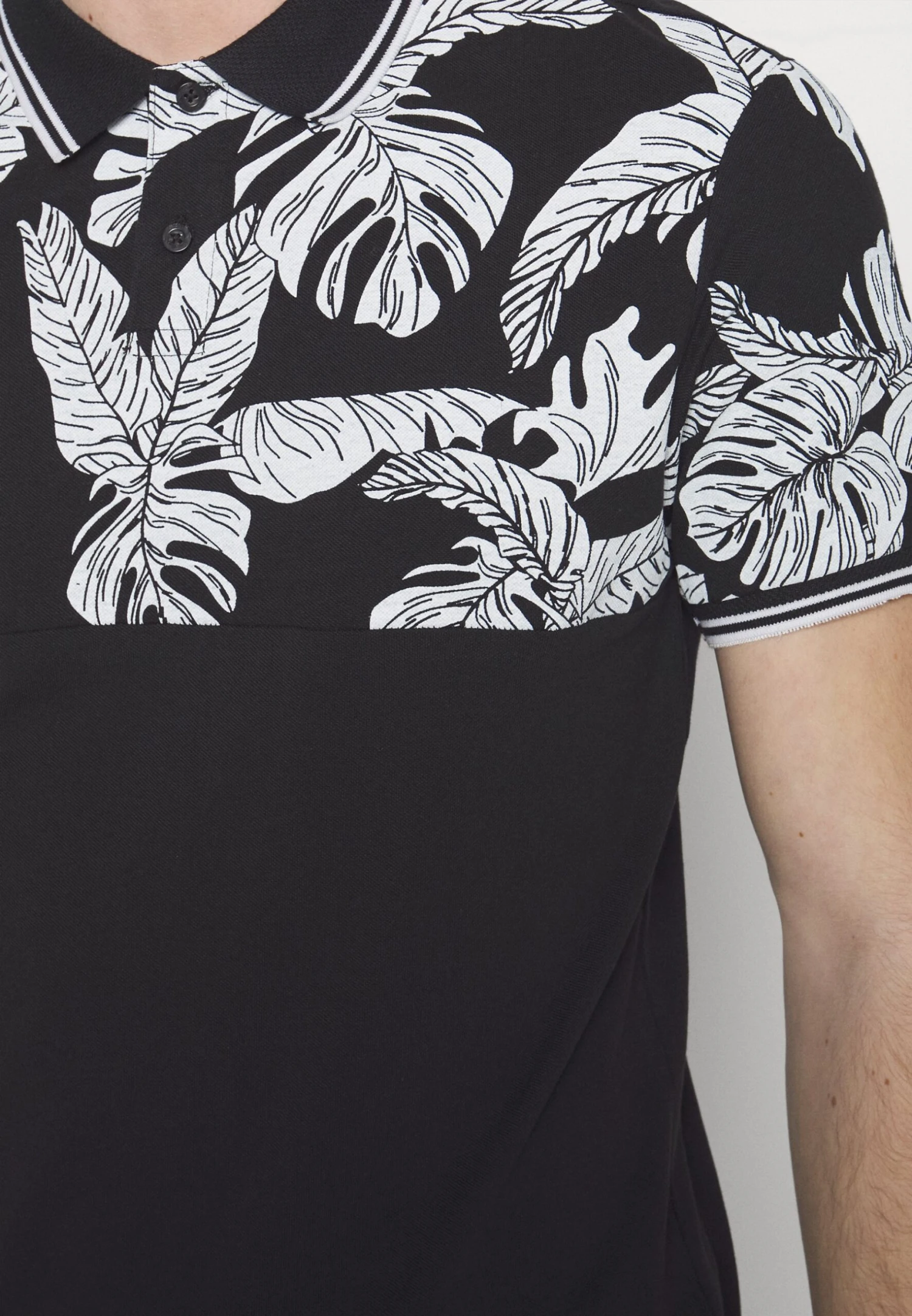 Pier OneYOKE MONO - Piké - Black/white 7 Pier OneYOKE MONO - Piké - Black/white - Bild 5