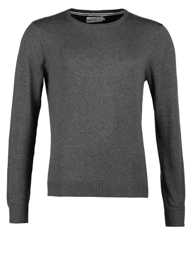 Pier OneBASIC CREWNECK - Stickad Tröja - Dark Grey Melange 7 Pier OneBASIC CREWNECK - Stickad Tröja - Dark Grey Melange - Bild 5