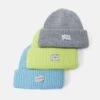 Pier OneUNISEX 3 PACK - Mössa - Grey, Neon Green, Light Blue