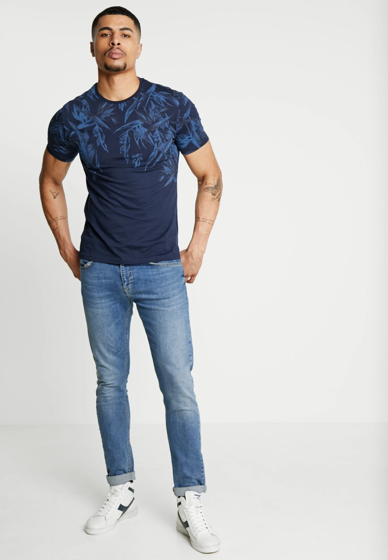 Pier OneT-shirt Med Print - Blue 4 Pier OneT-shirt Med Print - Blue - Bild 2