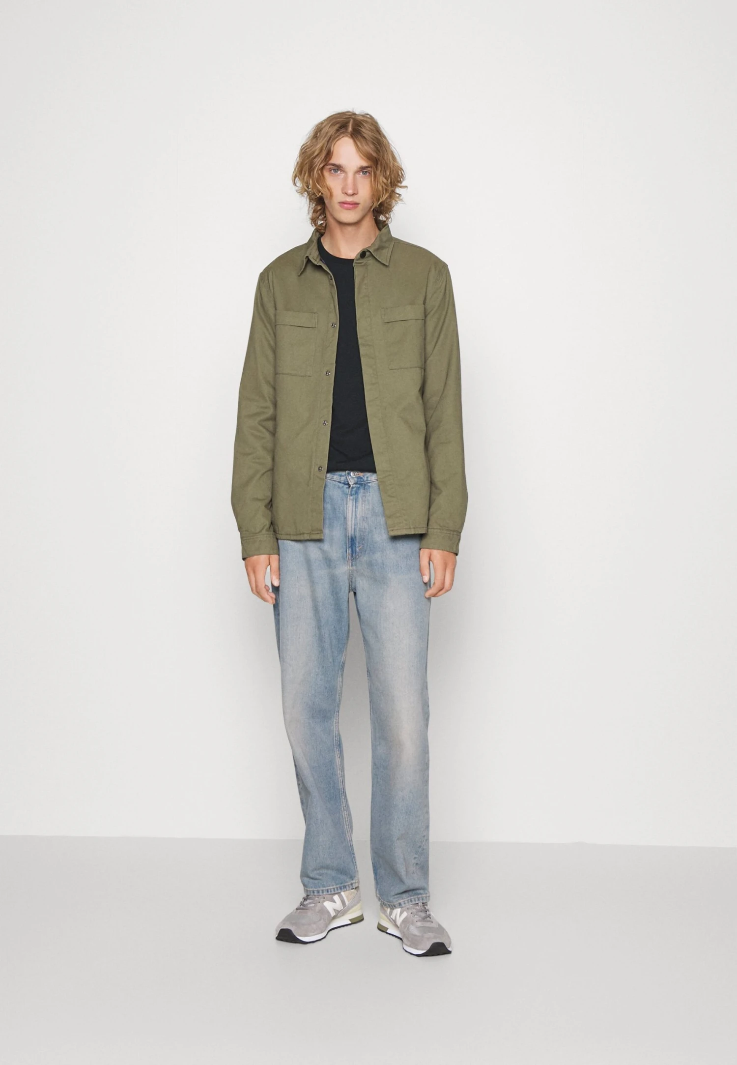 Pier One5 PACK - Långärmad Tröja - White/dark Blue/black 3 Pier One5 PACK - Långärmad Tröja - White/dark Blue/black