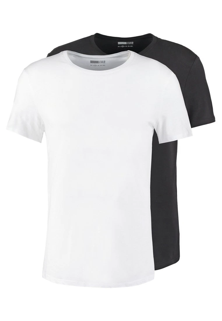 Pier One2 PACK - T-shirt - Bas - White/black 4 Pier One2 PACK - T-shirt - Bas - White/black - Bild 2