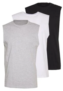 Pier One3 PACK - T-shirt - Bas - Grey/white/black 16 Pier One3 PACK - T-shirt - Bas - Grey/white/black -Macys Butik b7095e703ec24c8694069d82098fed74