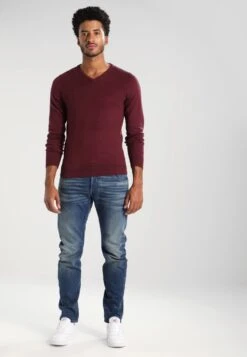 Pier OneStickad Tröja - Bordeaux -Macys Butik b8efe27e420342469cb15a70d7fc5445