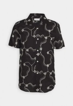 Pier OneEMBROIDERED LINES SHIRT - Skjorta - Black -Macys Butik d27303854b764d5ab506f90964fd7cf1