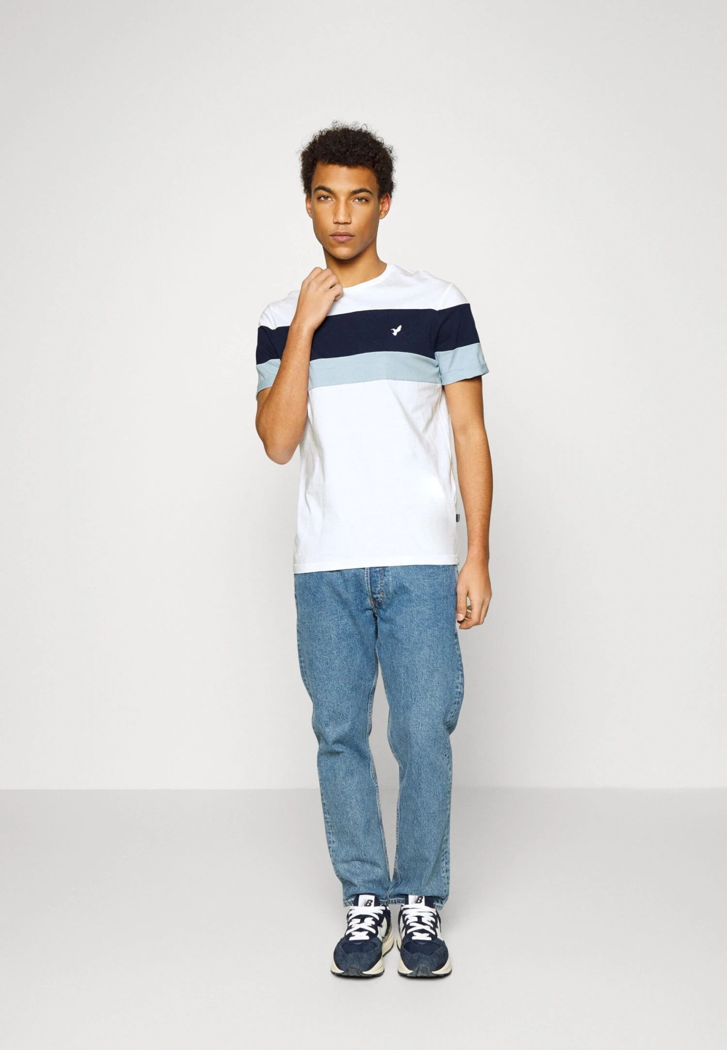 Pier OneT-shirt Med Print - White/blue 4 Pier OneT-shirt Med Print - White/blue - Bild 2