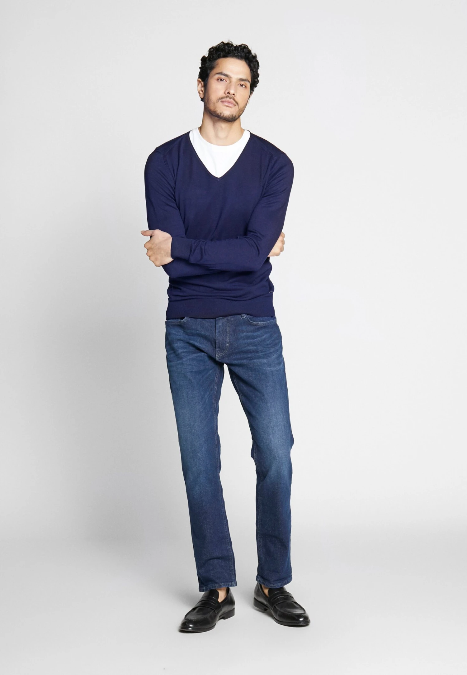 Pier One4 PACK - T-shirt - Bas - Black/white/blue 3 Pier One4 PACK - T-shirt - Bas - Black/white/blue