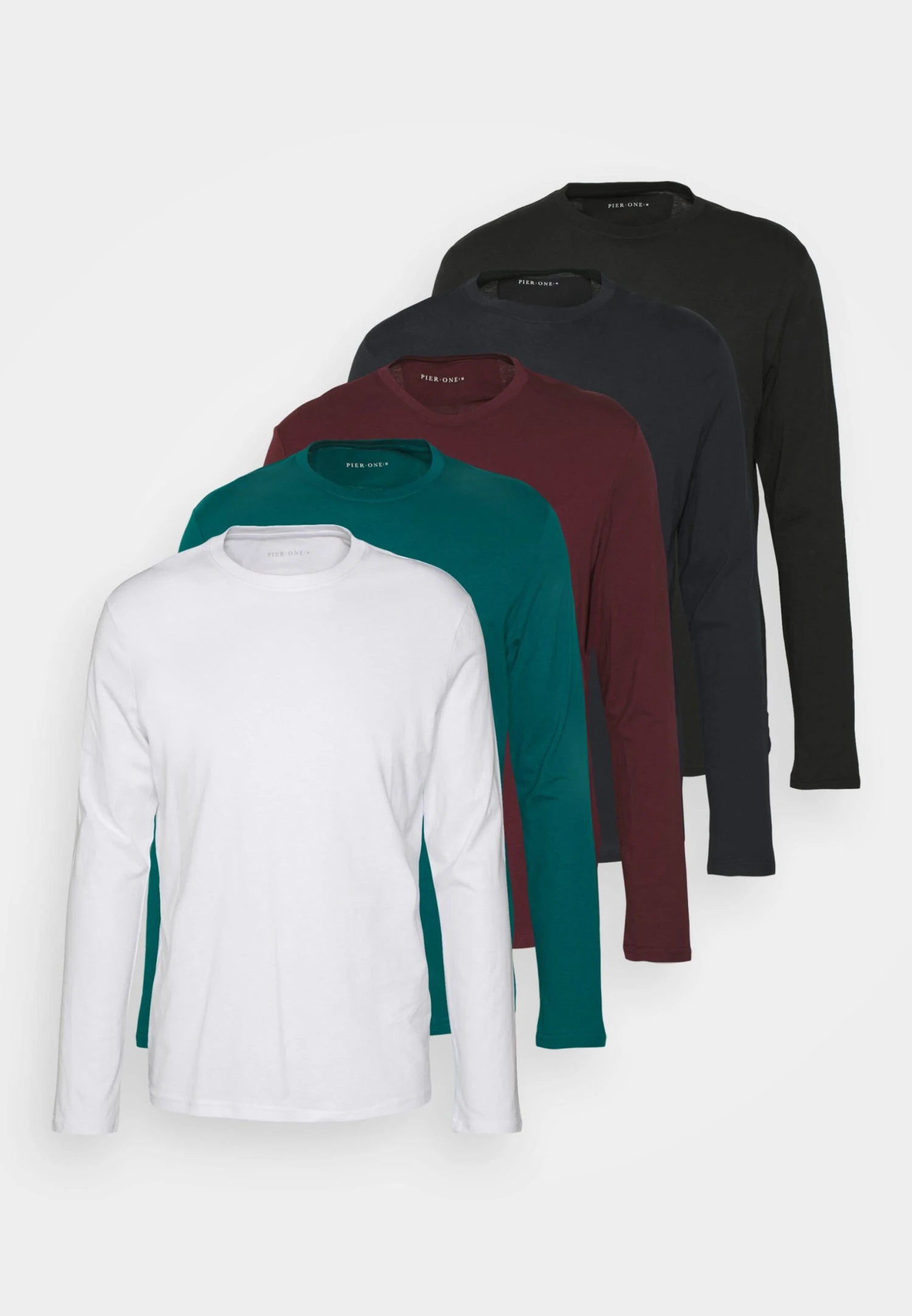 Pier One5 PACK - Långärmad Tröja - White/dark Blue/black 8 Pier One5 PACK - Långärmad Tröja - White/dark Blue/black - Bild 6