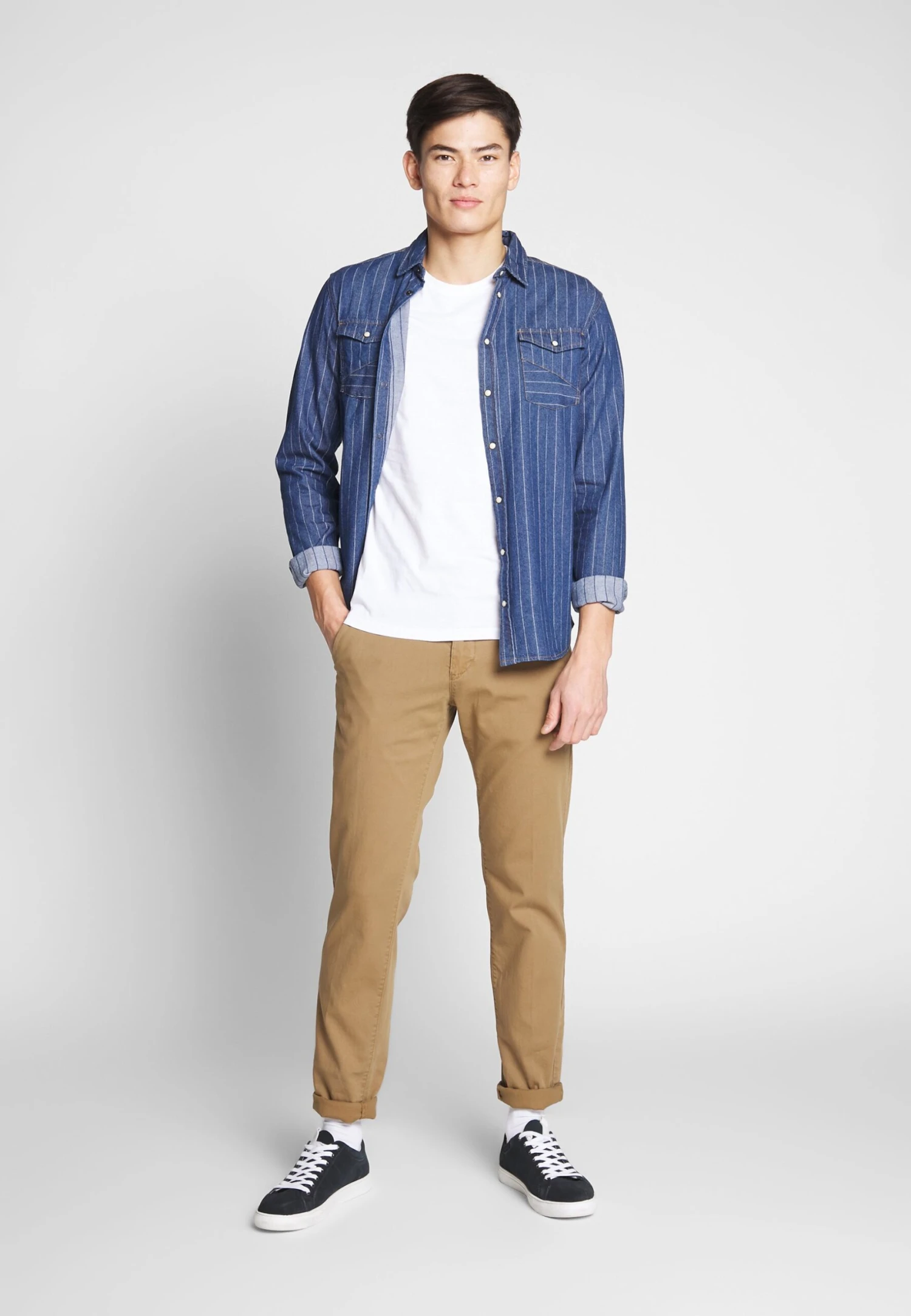 Pier One2 PACK - T-shirt - Bas - White/dark Blue 4 Pier One2 PACK - T-shirt - Bas - White/dark Blue - Bild 2