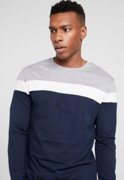 Pier OneLångärmad Tröja - Grey/dark Blue -Macys Butik fe00904878e347c082c5811f3750ffa3